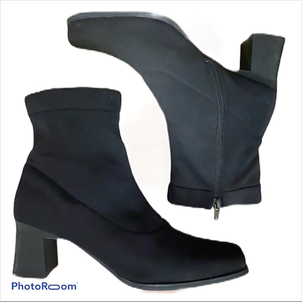 Cloudwalkers Inbers black Square toe zip bootie